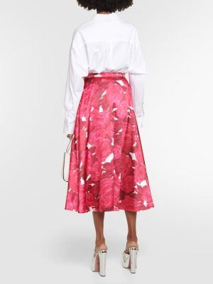 Midi φούστα με σχέδιο Valentino κόκκινο