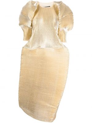 Pliszírozott ruha Melitta Baumeister aranyszínű