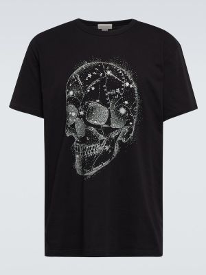 Tricou din bumbac cu imagine Alexander Mcqueen negru