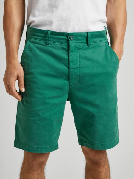 Джинсовые шорты Pepe Jeans зеленые