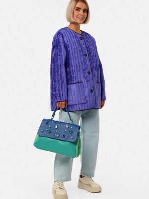 Утепленная демисезонная куртка Lia Berti фиолетовая