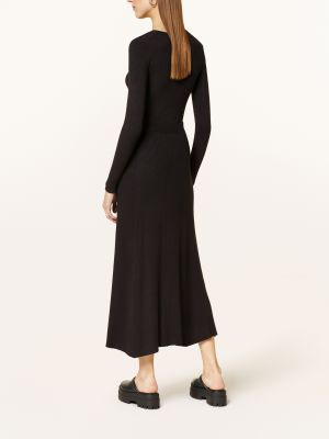 Dzianinowa rozkloszowana spódnica Inwear czarna