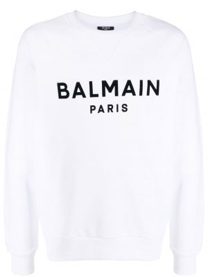 Trykt sweatshirt Balmain hvit