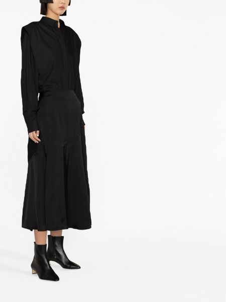 Asymetrické sukně Jil Sander černé
