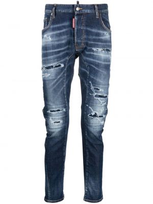 Zerrissene skinny jeans Dsquared2 blau