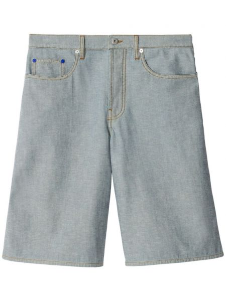 Broderet denimshorts Burberry blå