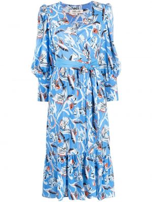 Kvetinové midi šaty s potlačou Dvf Diane Von Furstenberg