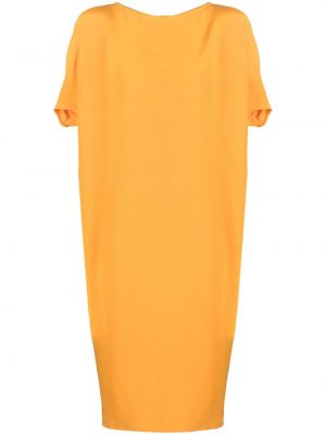 Hedvábné šaty Gianluca Capannolo oranžové