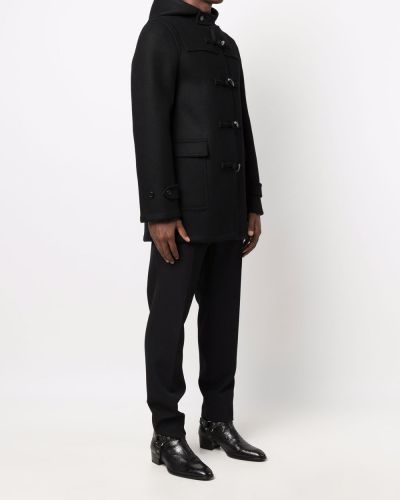 Kabát s kapucí Saint Laurent černý