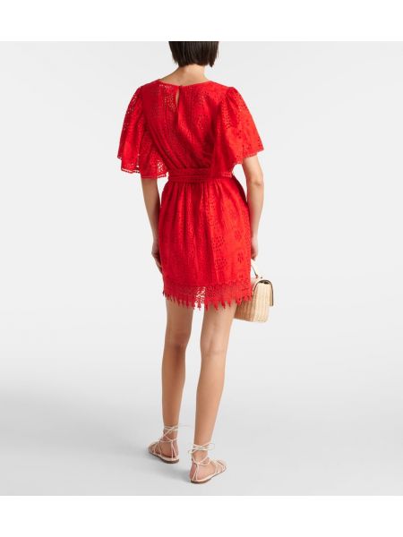 Pamučna haljina Melissa Odabash crvena