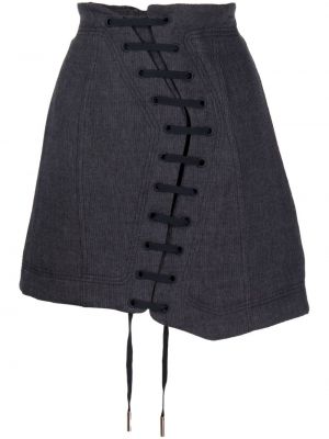 Nėriniuotas mini sijonas su raišteliais Acler