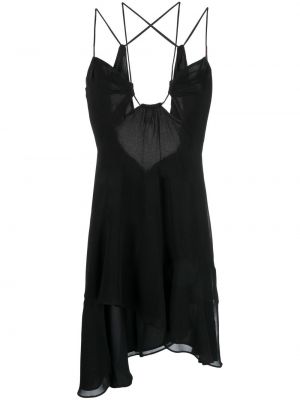 Асиметрична копринена мини рокля Château Lafleur-gazin черно