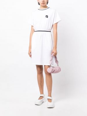 Mustriline kleit Karl Lagerfeld valge
