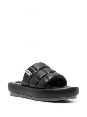 Stepētas dabīgās ādas sandales Premiata melns