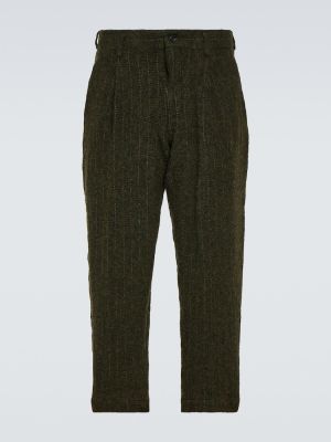 Complet di lana a righe in tweed Comme Des Garã§ons Homme Deux verde