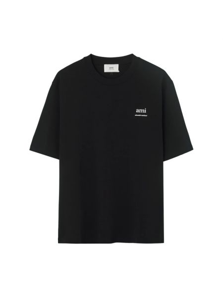 Camicia di cotone in jersey Ami Paris nero