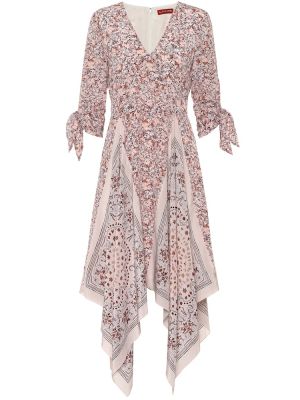 Hedvábné šaty s potiskem Altuzarra - růžová