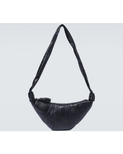 Δερμάτινη υφασμάτινη τσάντα Lemaire μαύρο