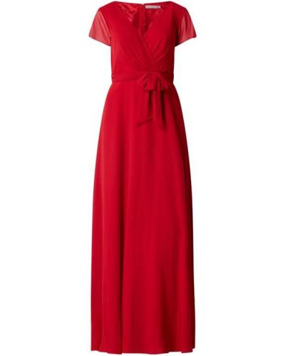 Sukienka wieczorowa z szyfonu Christian Berg Cocktail, czerwony