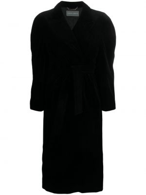 Sametový kabát Alberta Ferretti černý
