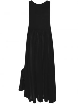 Vlněné šaty s mašlí Daniela Gregis černé