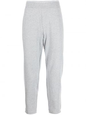 Bavlněné slim fit sportovní kalhoty Armani Exchange šedé
