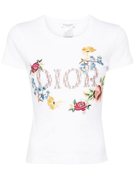 Majica s printom Christian Dior Pre-owned bijela