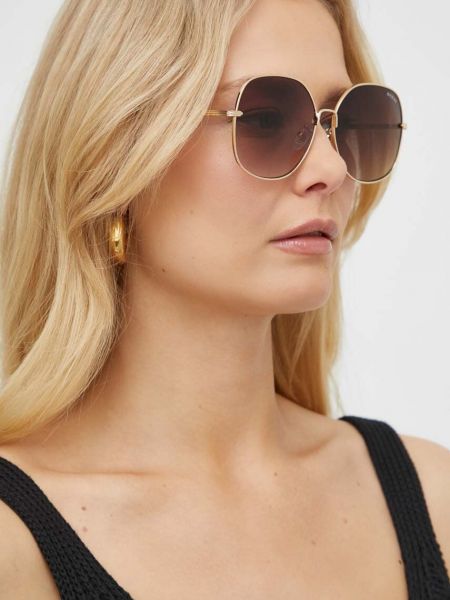 Okulary przeciwsłoneczne Guess złote