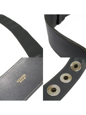 Cinturón de cuero Hermès Vintage gris