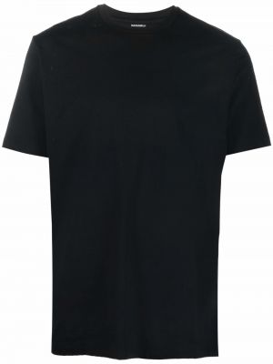 Βαμβακερή μπλούζα Mazzarelli μαύρο
