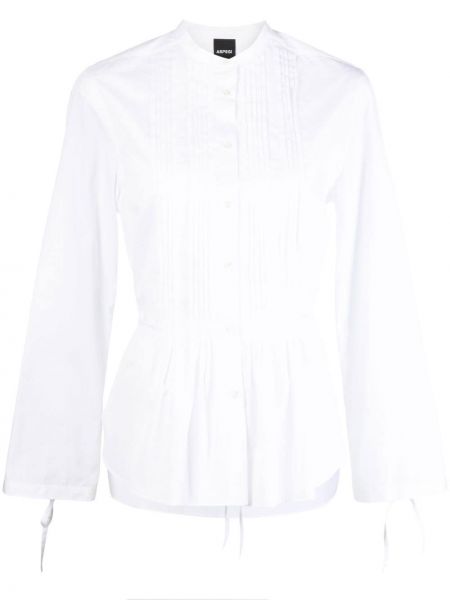 Marškiniai su sagomis su baskų Aspesi balta