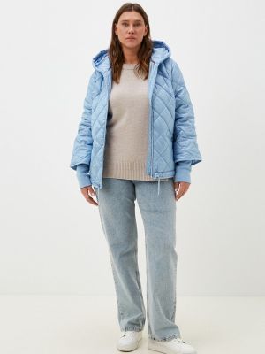 Утепленная демисезонная куртка Le Monique голубая