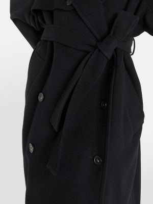 Μάλλινο παλτό Stella Mccartney μαύρο