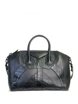 Δερμάτινη τσάντα shopper Givenchy Pre-owned μαύρο
