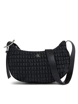 Crossbody torbica z zaponko Calvin Klein Jeans črna