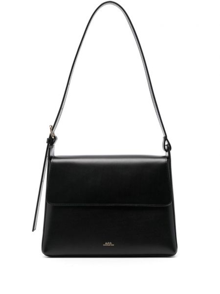 Sac bandoulière en cuir A.p.c. noir