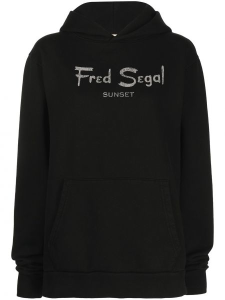 Pullover с принт Fred Segal черно