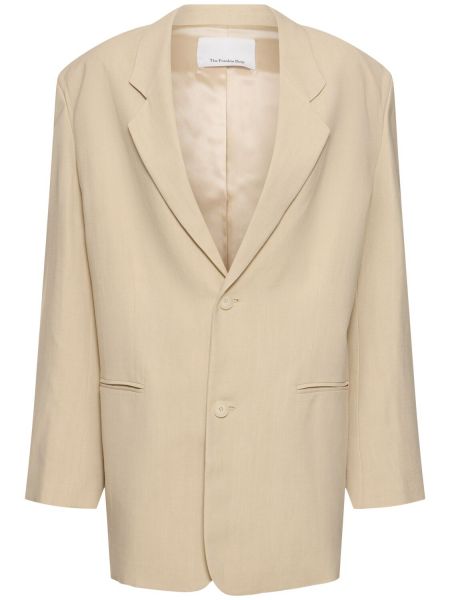 Viskose sengetøy blazer The Frankie Shop beige