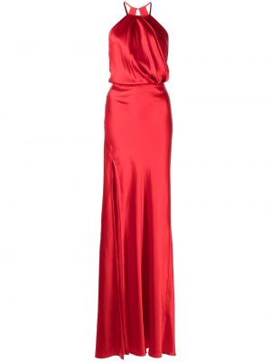 Πλισέ βραδινό φόρεμα Michelle Mason κόκκινο