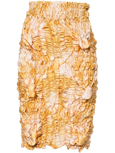 Mini sukně Feben žluté