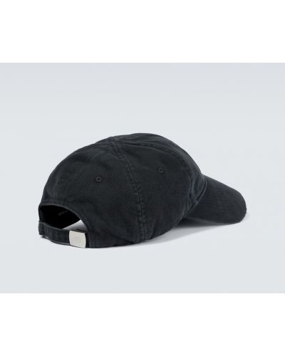 Medvilninis medvilninis kepurė su snapeliu Balenciaga juoda
