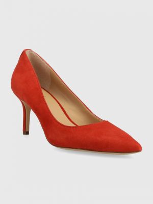 Замшеві туфлі Lauren Ralph Lauren червоні