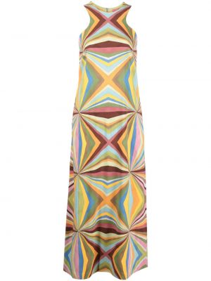 Robe longue à imprimé à motif géométrique La Doublej