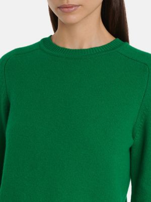Кашмирен пуловер Victoria Beckham зелено