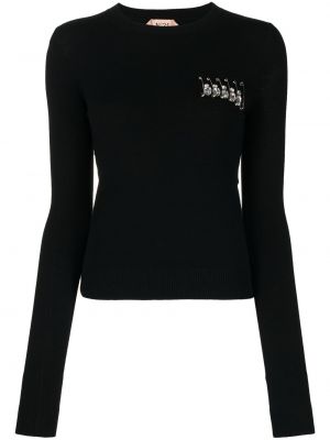 Пуловер с кръгло деколте N°21 черно