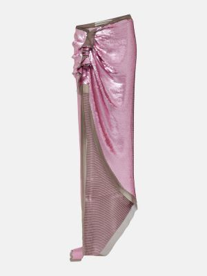 Dolgo krilo iz šifona Rick Owens roza