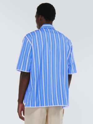 Pruhovaná bavlněná košile Jacquemus modrá