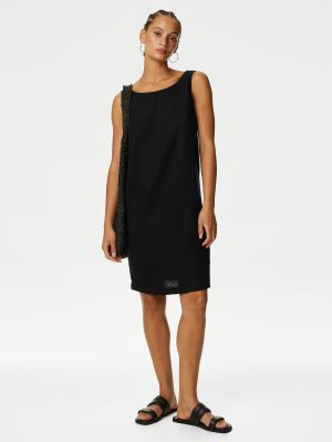 Льняное платье Marks & Spencer черное