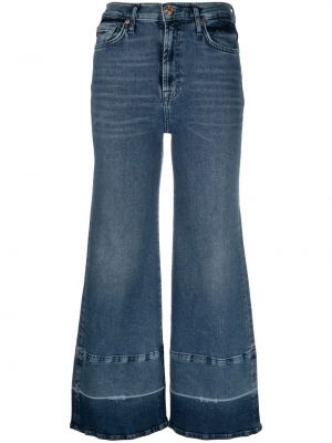 Hög midja jeans 7/8 7 For All Mankind blå