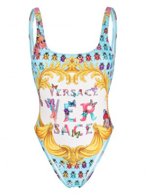 Plavky s potiskem Versace modré